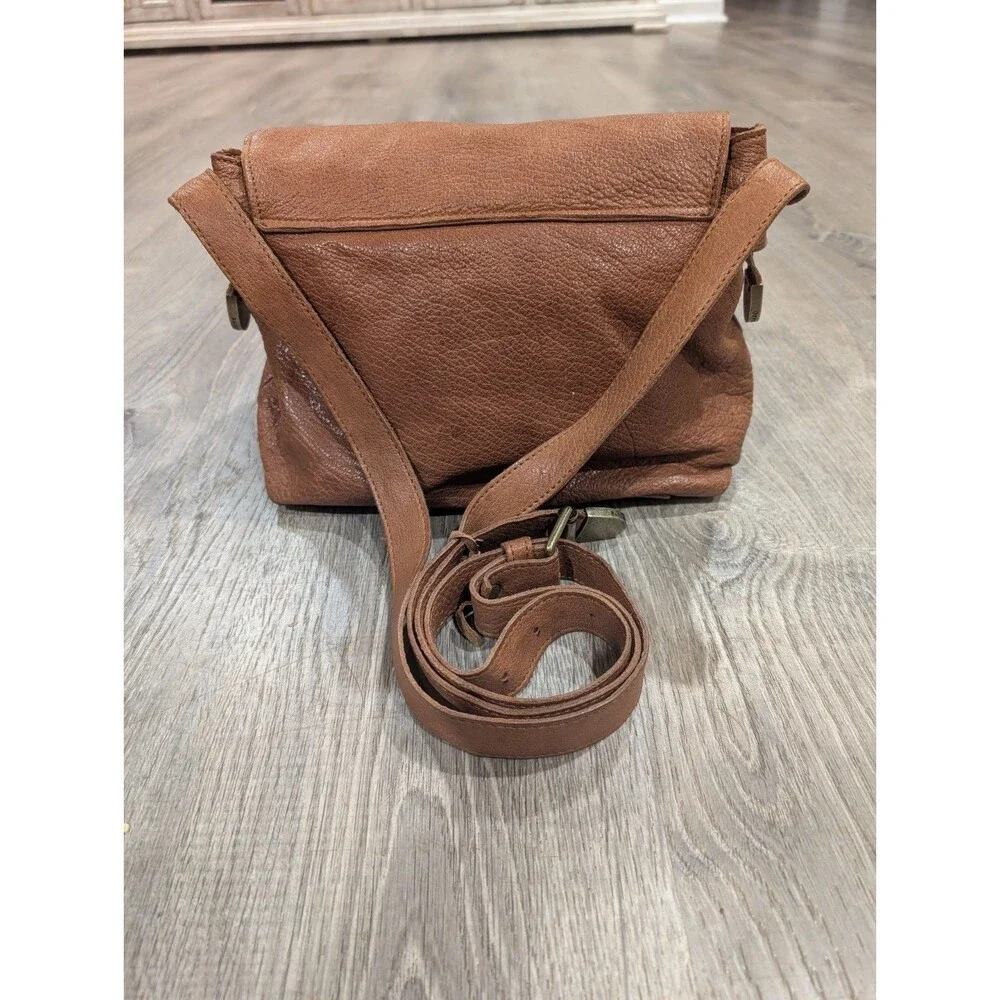 Officine Creative Brown Leather Crossbody Flap Messenger Handmade Italy Satchel